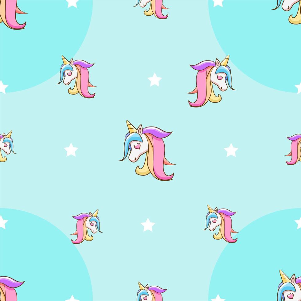 unicorn seamless pattern graphic design vector