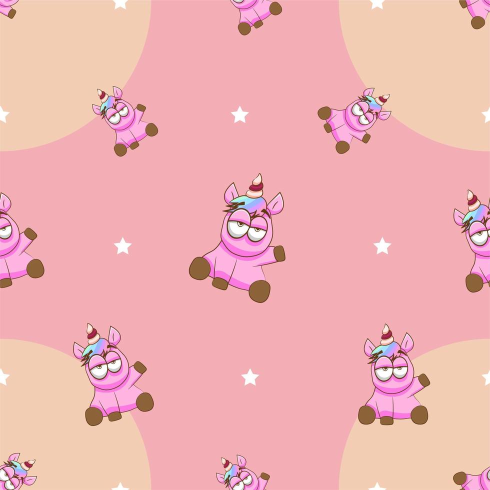 unicorn seamless pattern graphic design vector