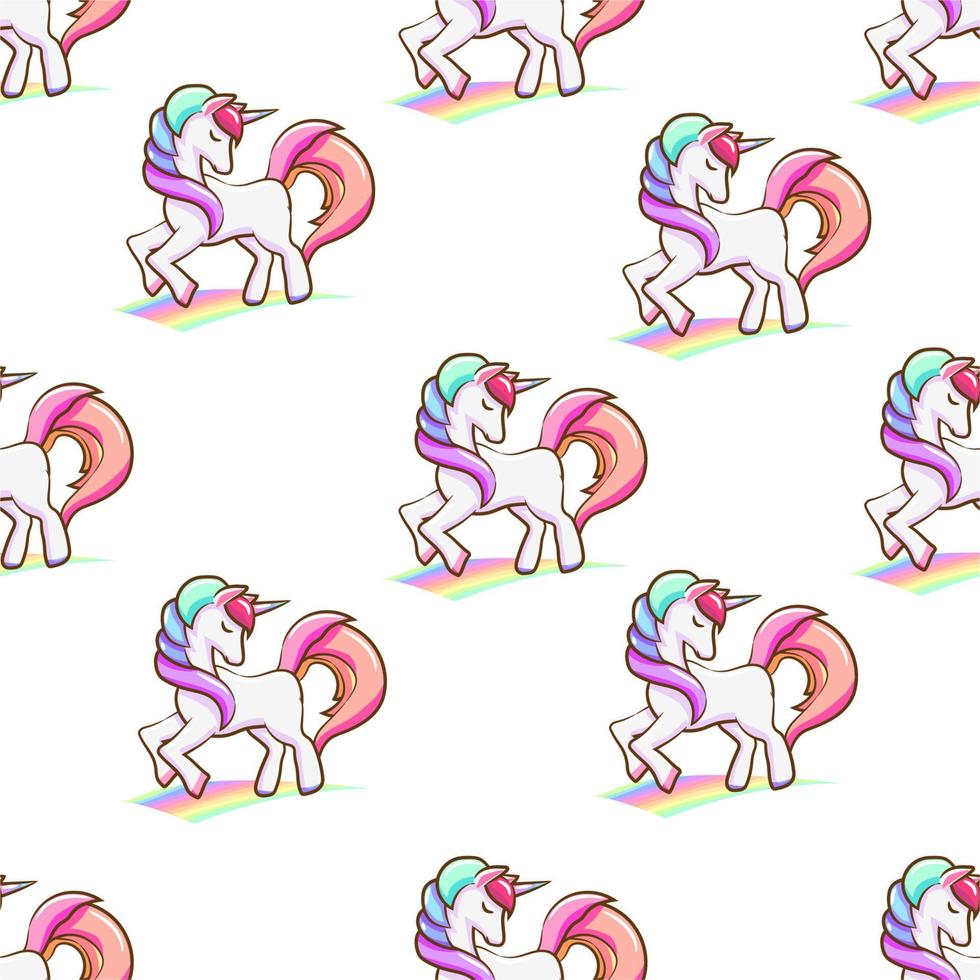 Unicorn seamless pattern graphic design vector