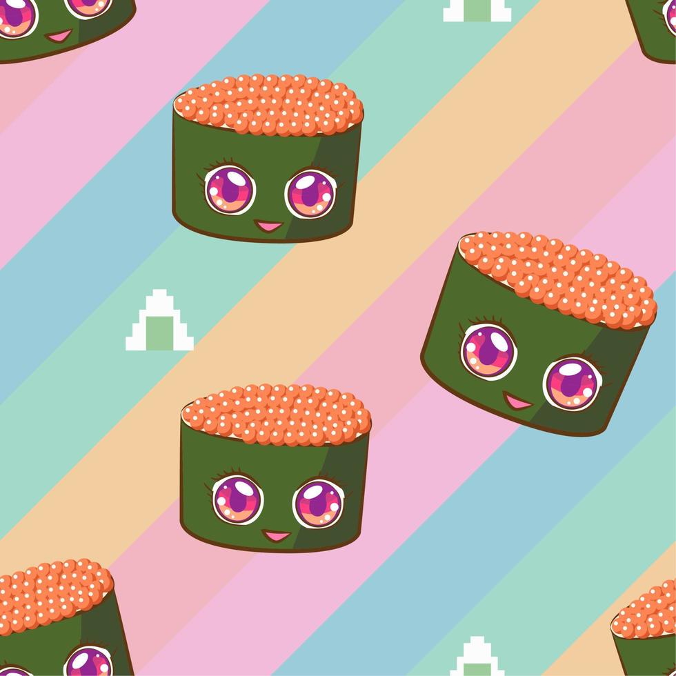 Sushi modelo sin costura antecedentes vector