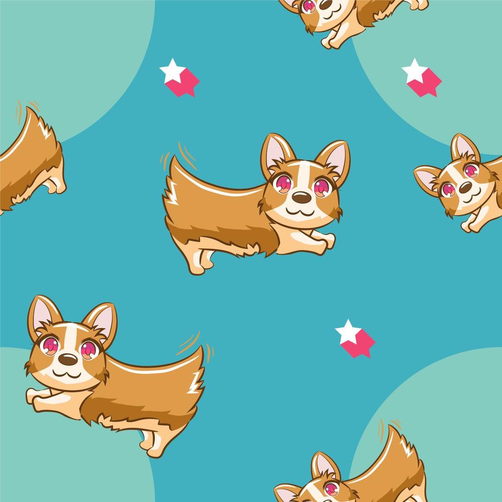 Dog pattern background seamless graphic design vector