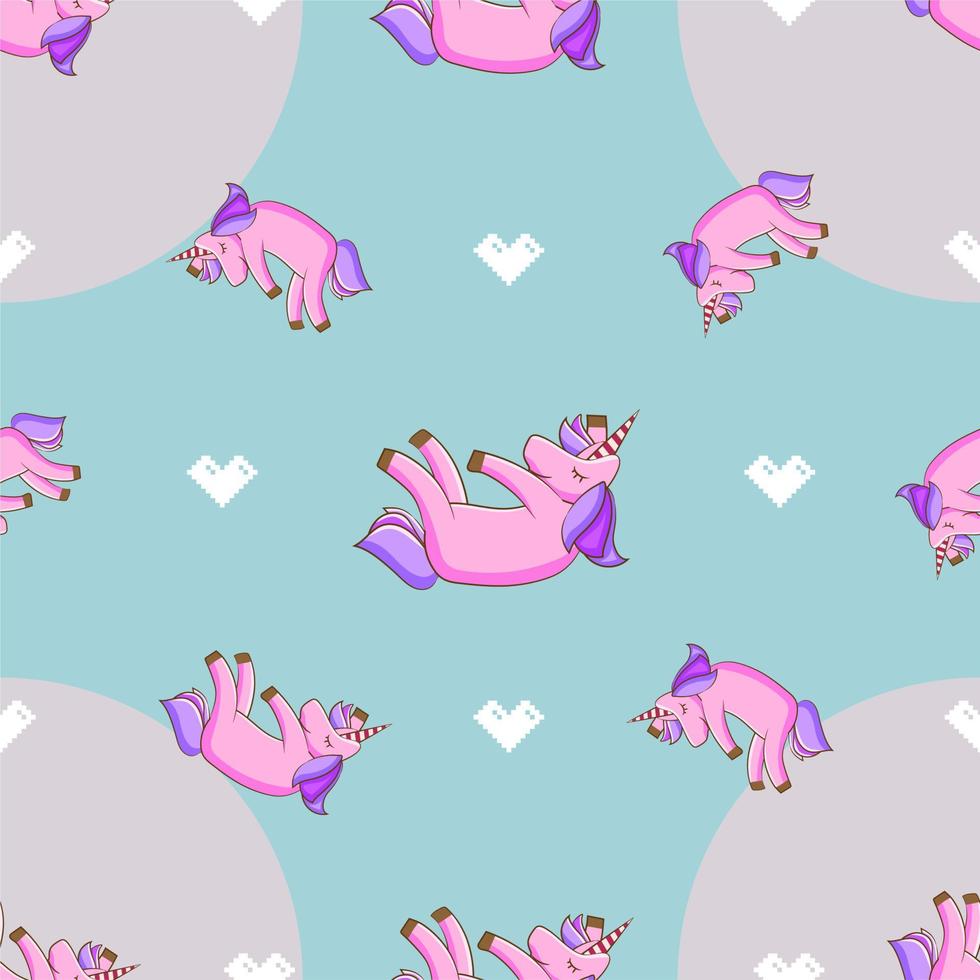 Unicorn seamless pattern graphic design vector