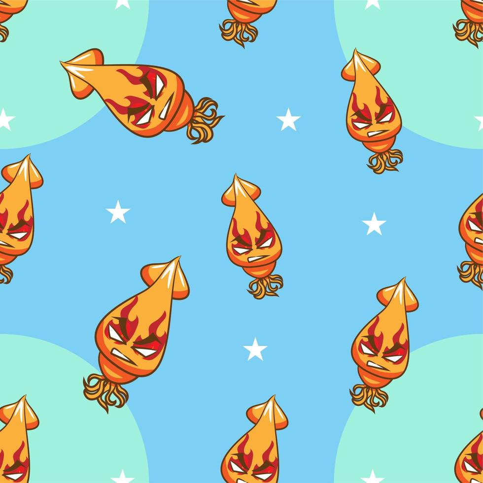 Squid pattern background seamless vector