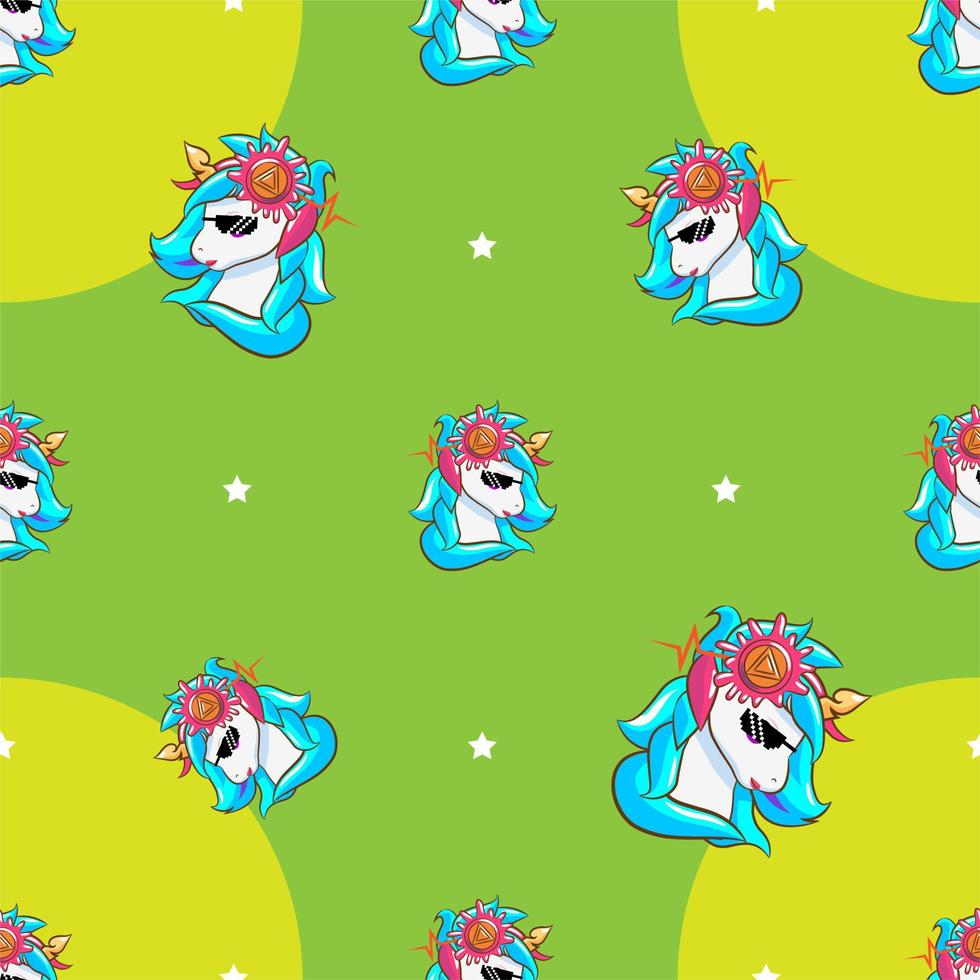 unicorn seamless pattern graphic design vector