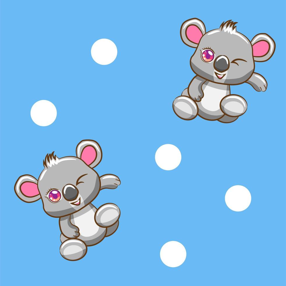 Koala pattern seamless background vector