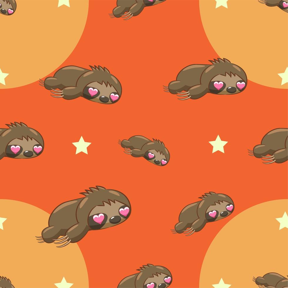 Sloth pattern seamless background vector