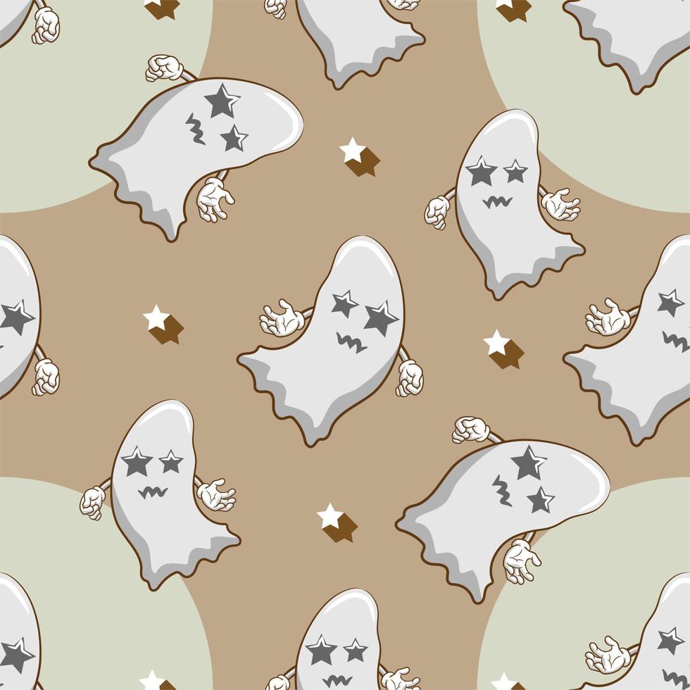Ghost pattern seamless background vector