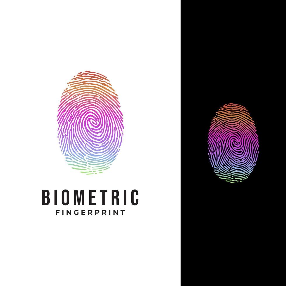 fingerprint biometric vector template. finger stamp graphic