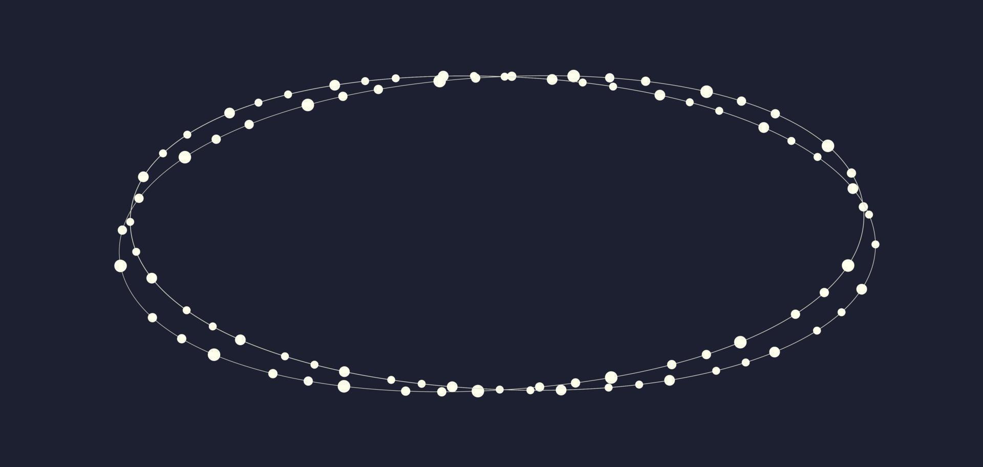 hada luces geométrico oval frontera marco. blanco cuerda guirnalda con texto espacio aislado en oscuro antecedentes. Navidad árbol, nuevo año fiesta decoraciones modelo con transparencia. vector