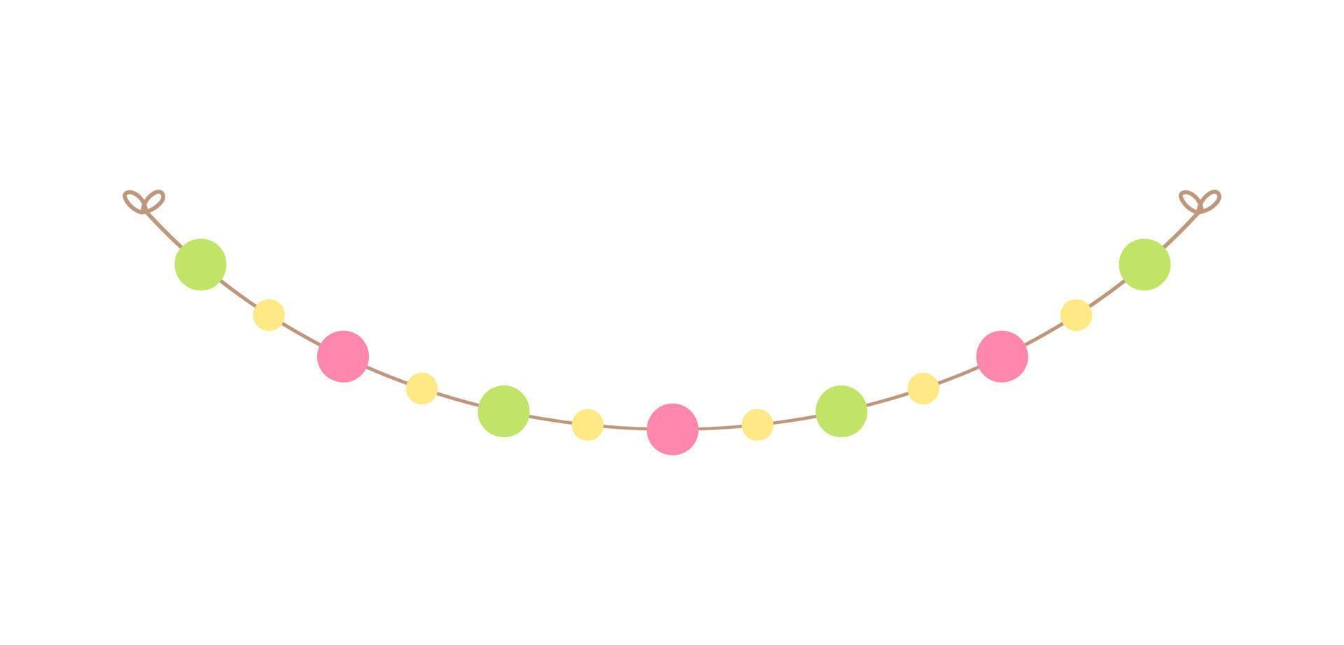 Easter and spring vector bunting and decoration clipart. Cute garlands and pennants.