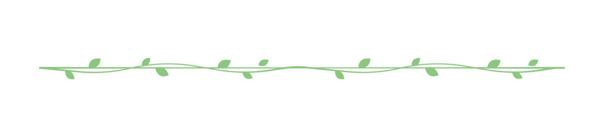 Cute Spring Vine Floral Divider Borders. Springtime separators design elements. vector