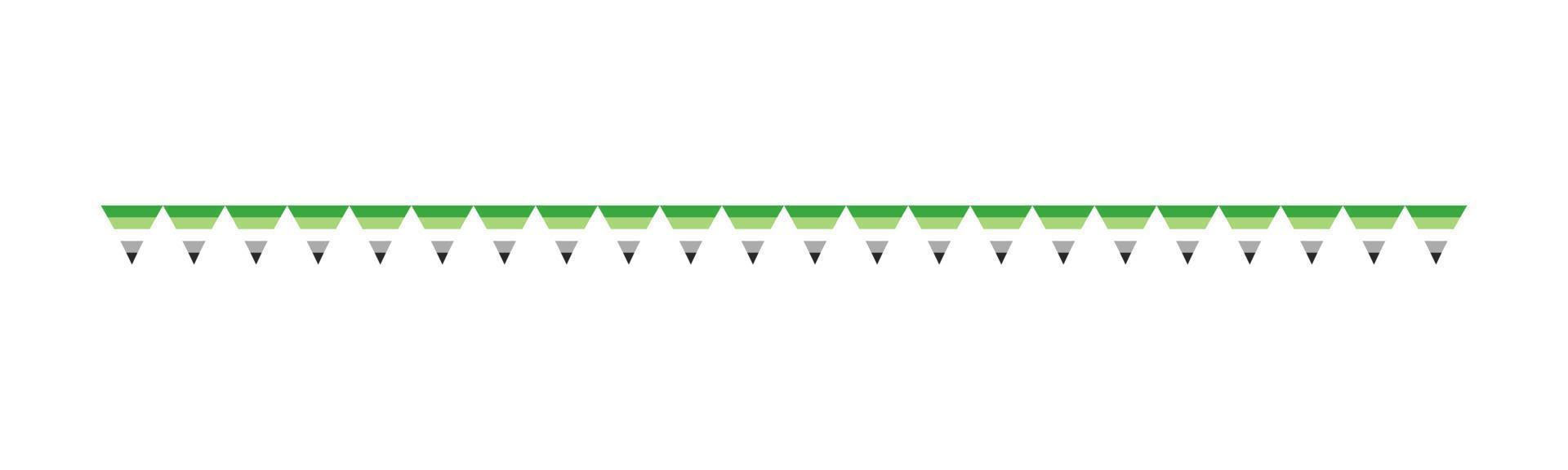 Aromantic Flag Garland. Pride month bunting simple vector graphics.