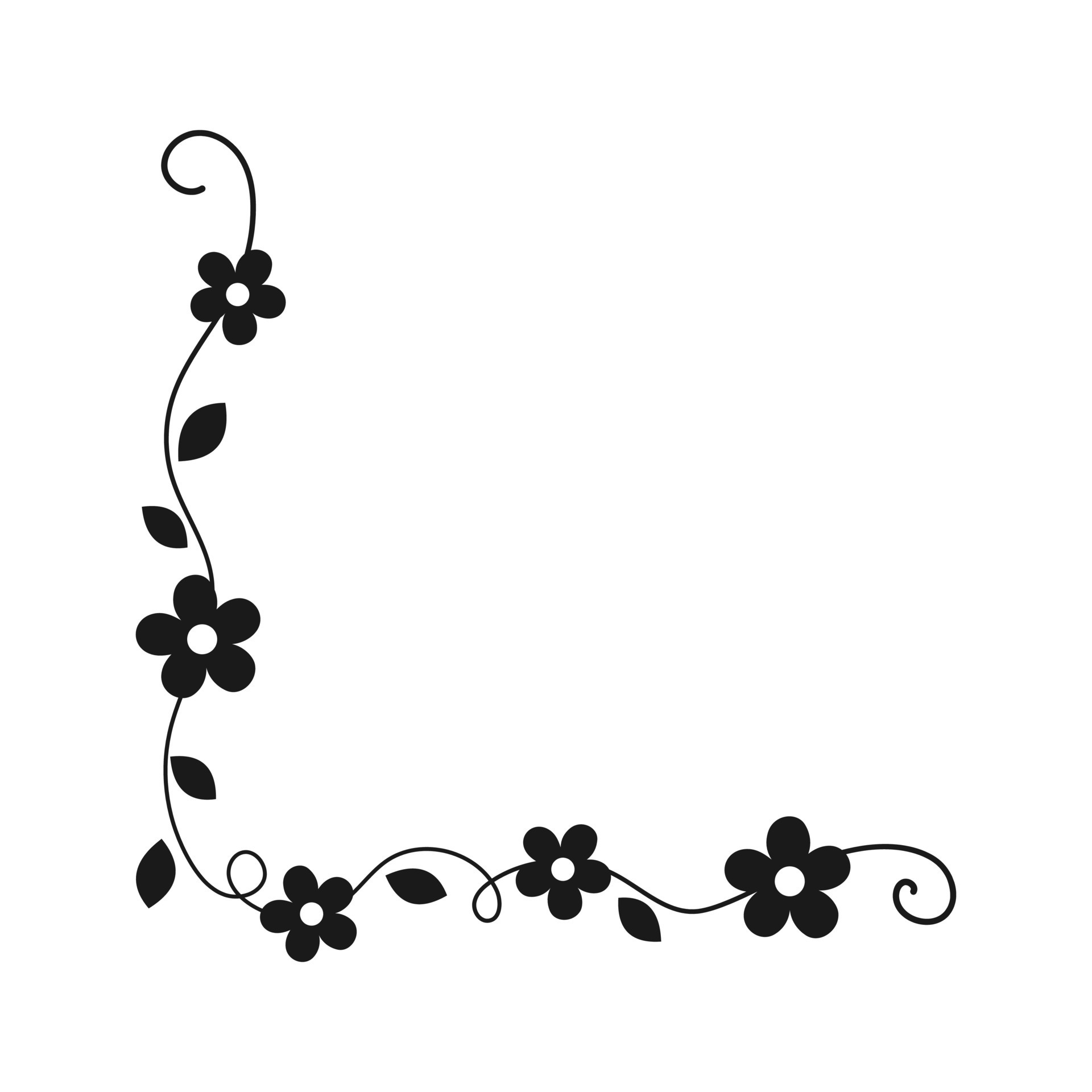 Spring flower page border