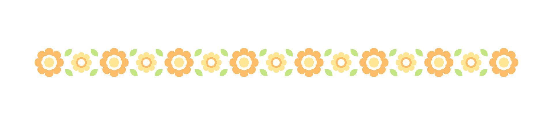 linda primavera floral divisor fronteras primavera y Pascua de Resurrección flor separadores diseño elementos. vector