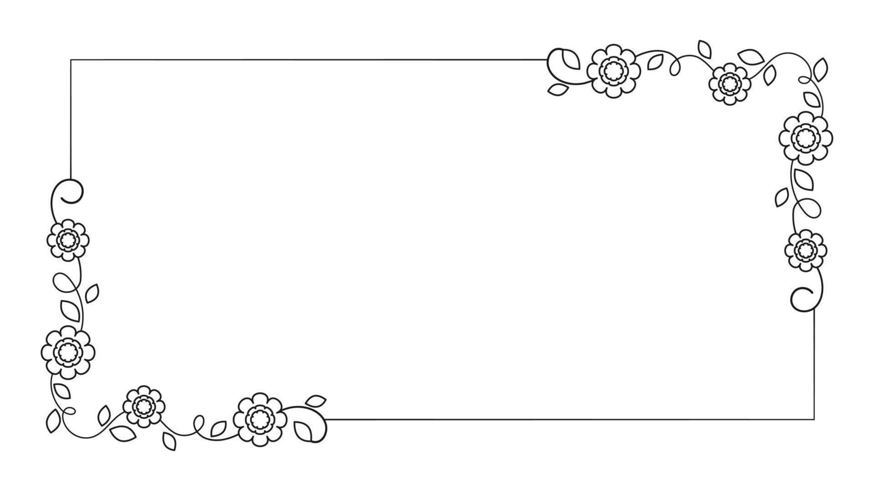 flower line borders clip art