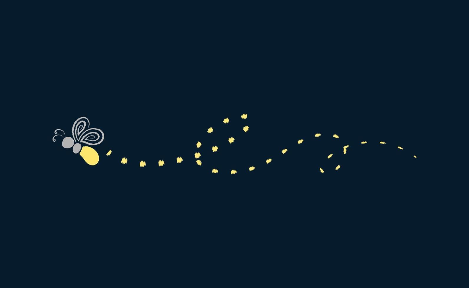 Firefly flying with trail clipart. Fireflies abstract illustration. vector