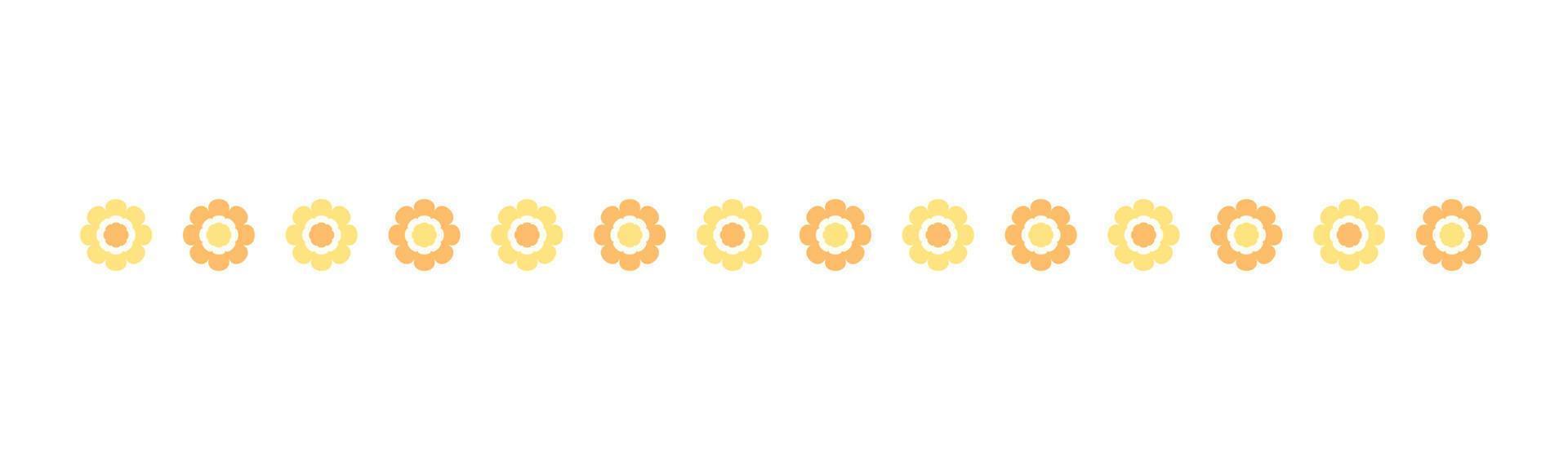 Cute Spring Floral Divider Borders. Springtime and Easter flower separators design elements. vector