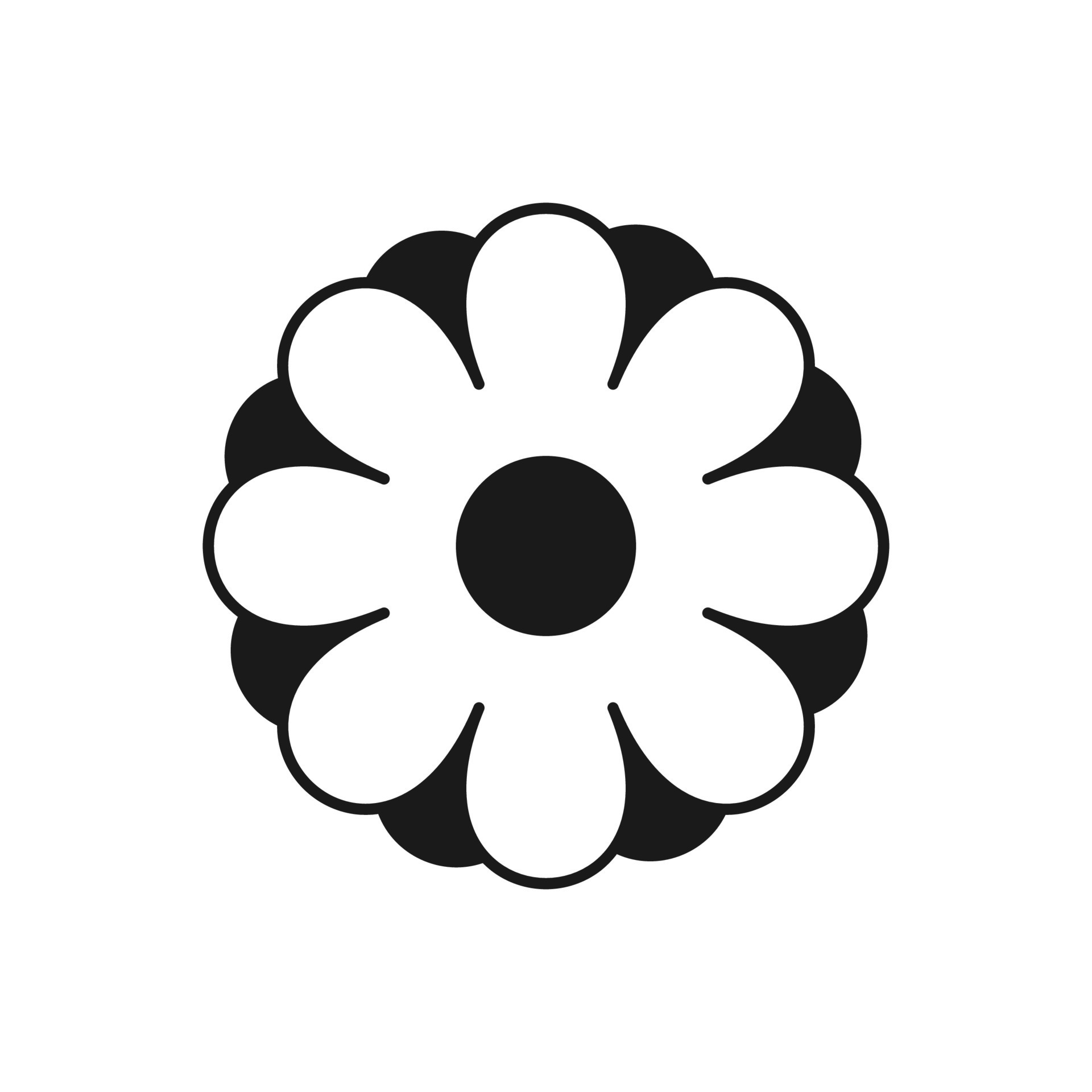 Flower Icon in trendy flat style isolated on white background. Spring symbol for your website