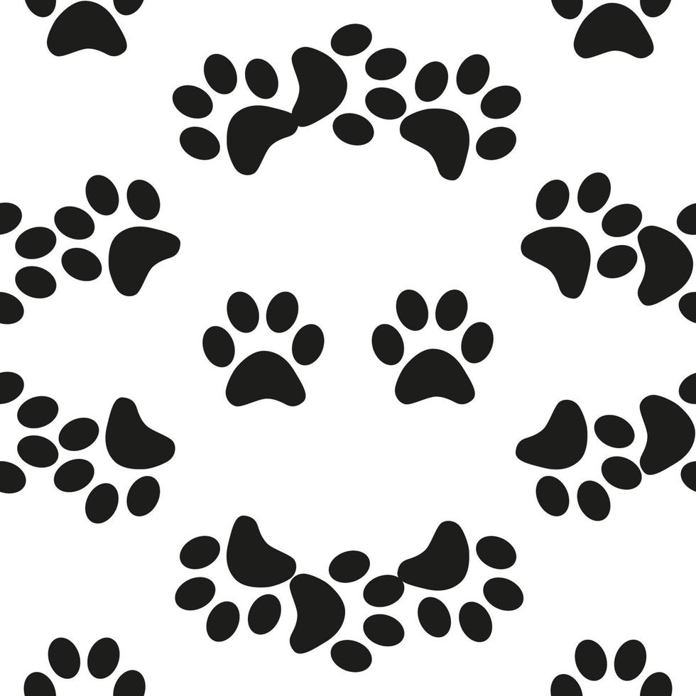 Cartoon paw for wallpaper design. Cartoon Modern design. Seamless fabric texture. vector