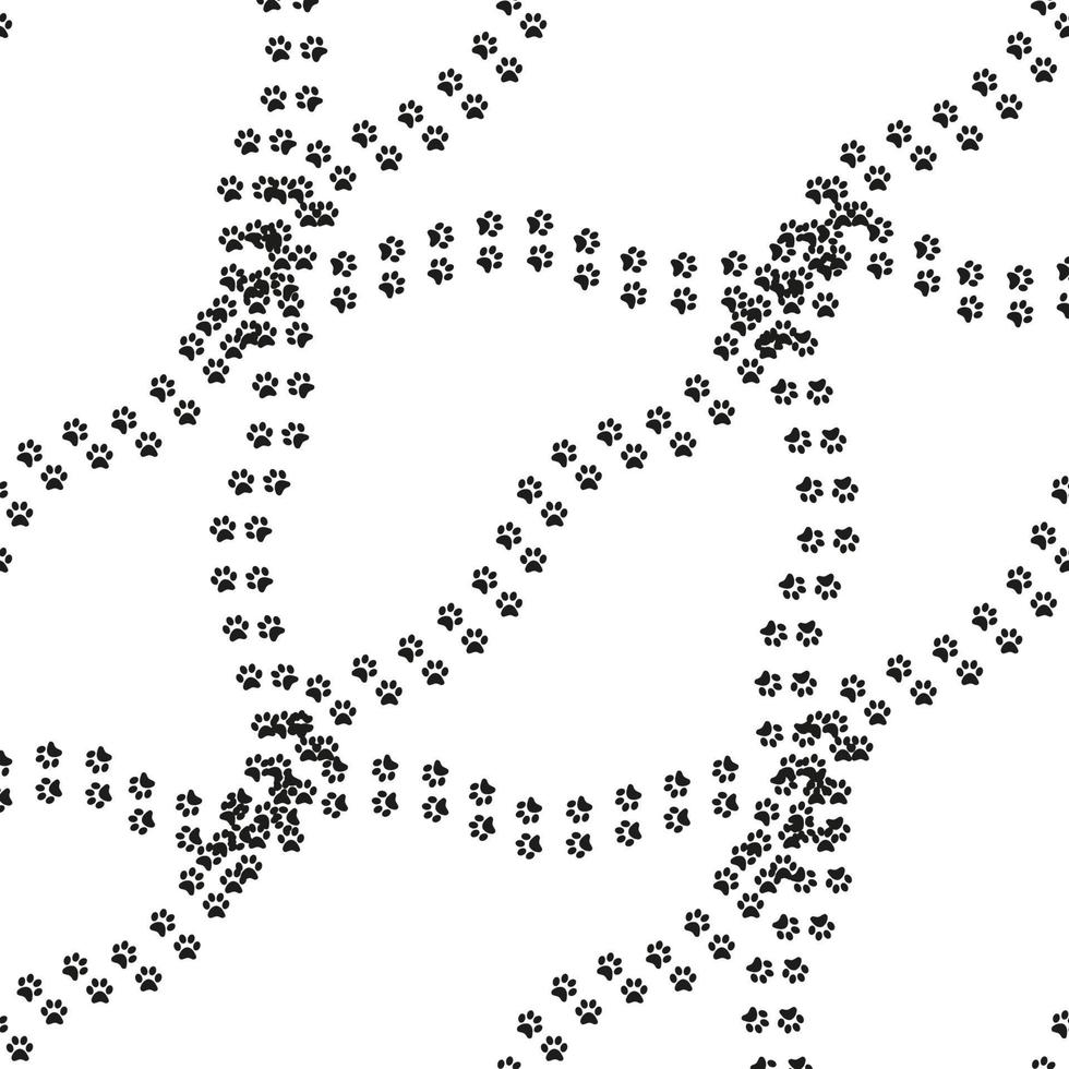 Cartoon paw for wallpaper design. Cartoon Modern design. Seamless fabric texture. vector