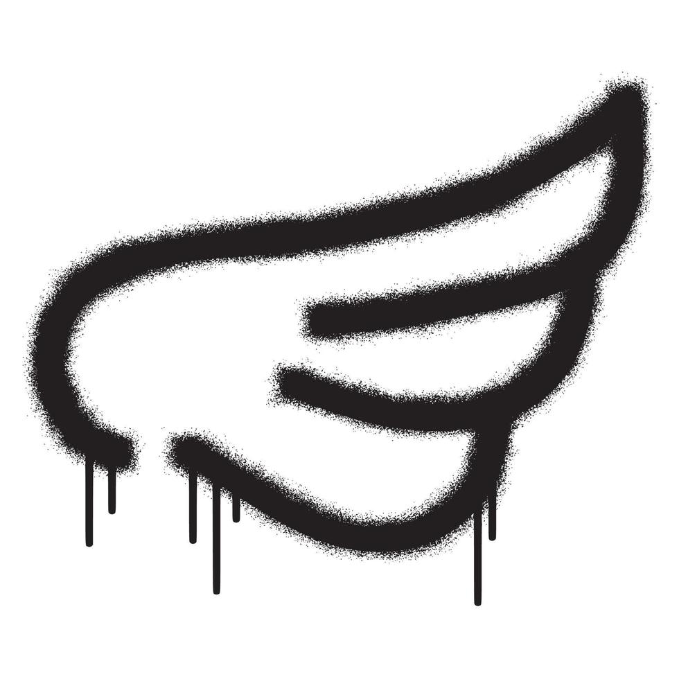 Graffiti wings with black spray paint. Vector illustration. 20435142