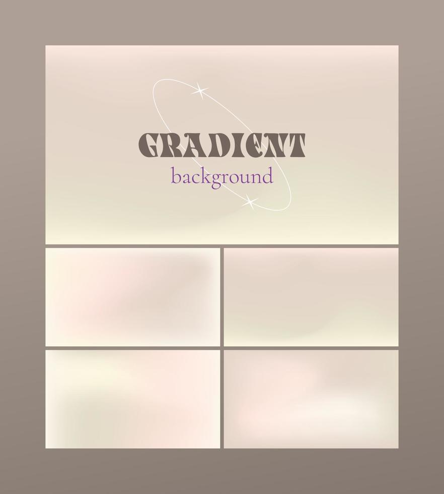 Grainy gradient background set. Skin tone colors. vector