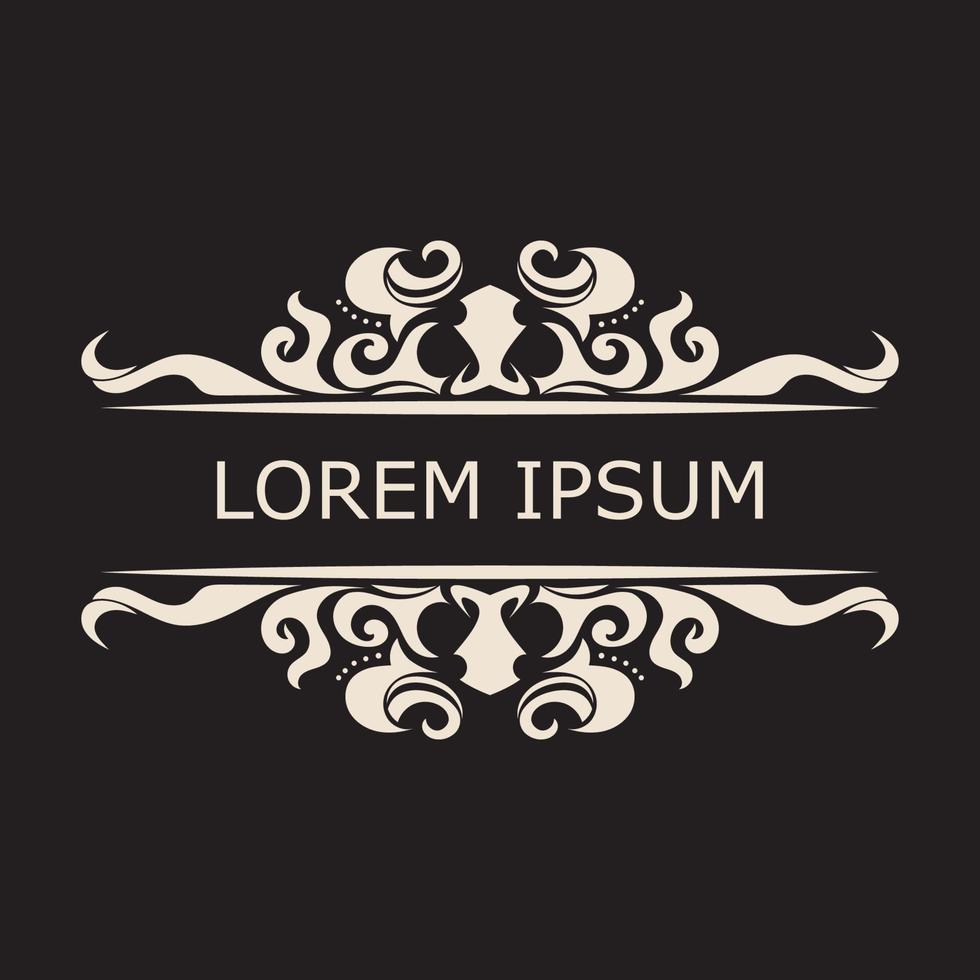 Luxury Logo template flourishes elegant ornament Fashion vector illustration