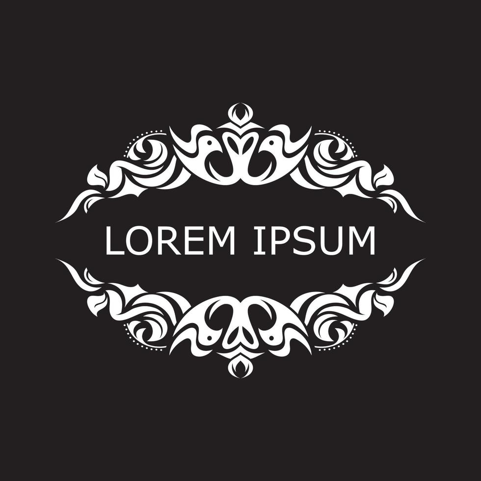 Luxury Logo template flourishes elegant ornament Fashion vector illustration