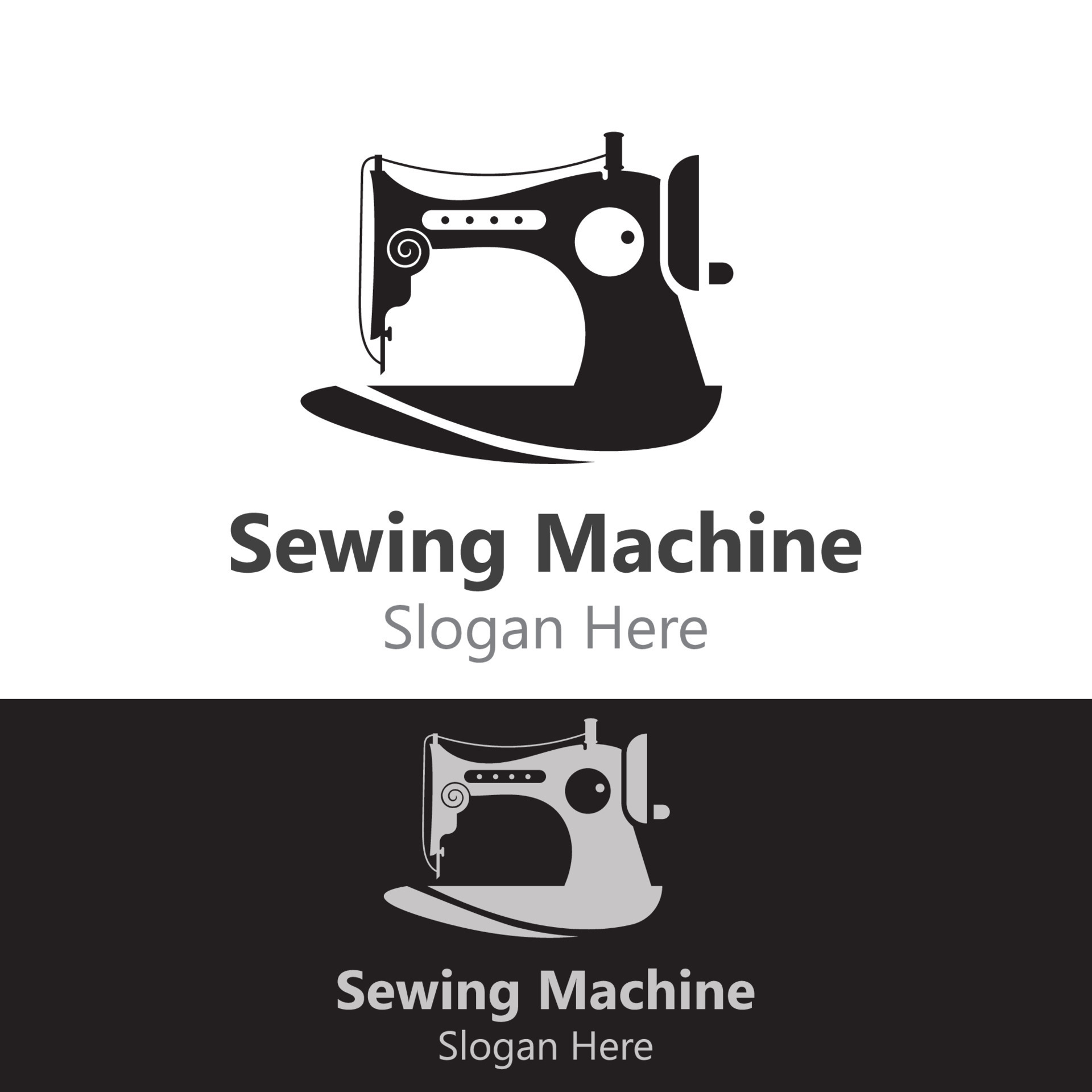 Sewing Machine Logo design concept, Tailor Sewing vector, Fashion