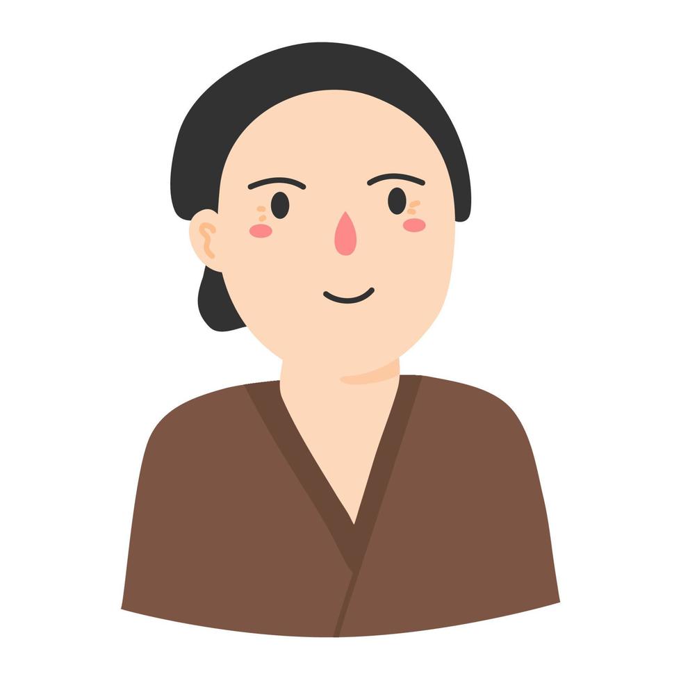 dewi sartika Indonesia National Hero vector