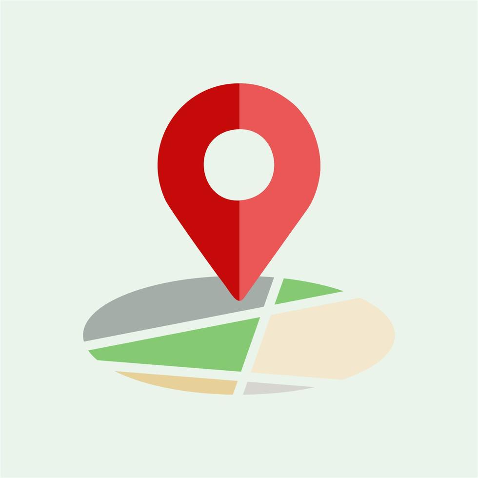 Map icon with pointer vector