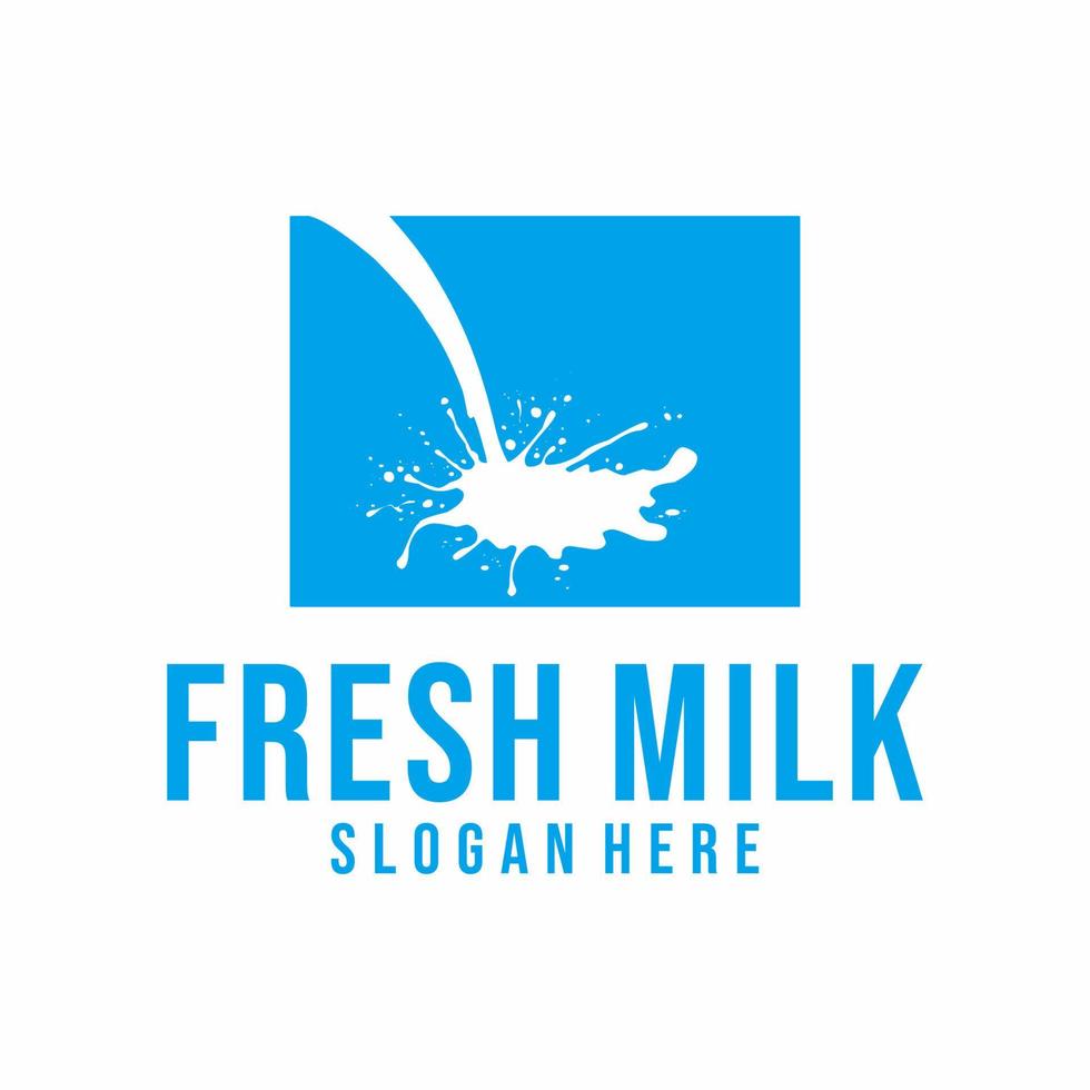 logotipo de leche fresca vector