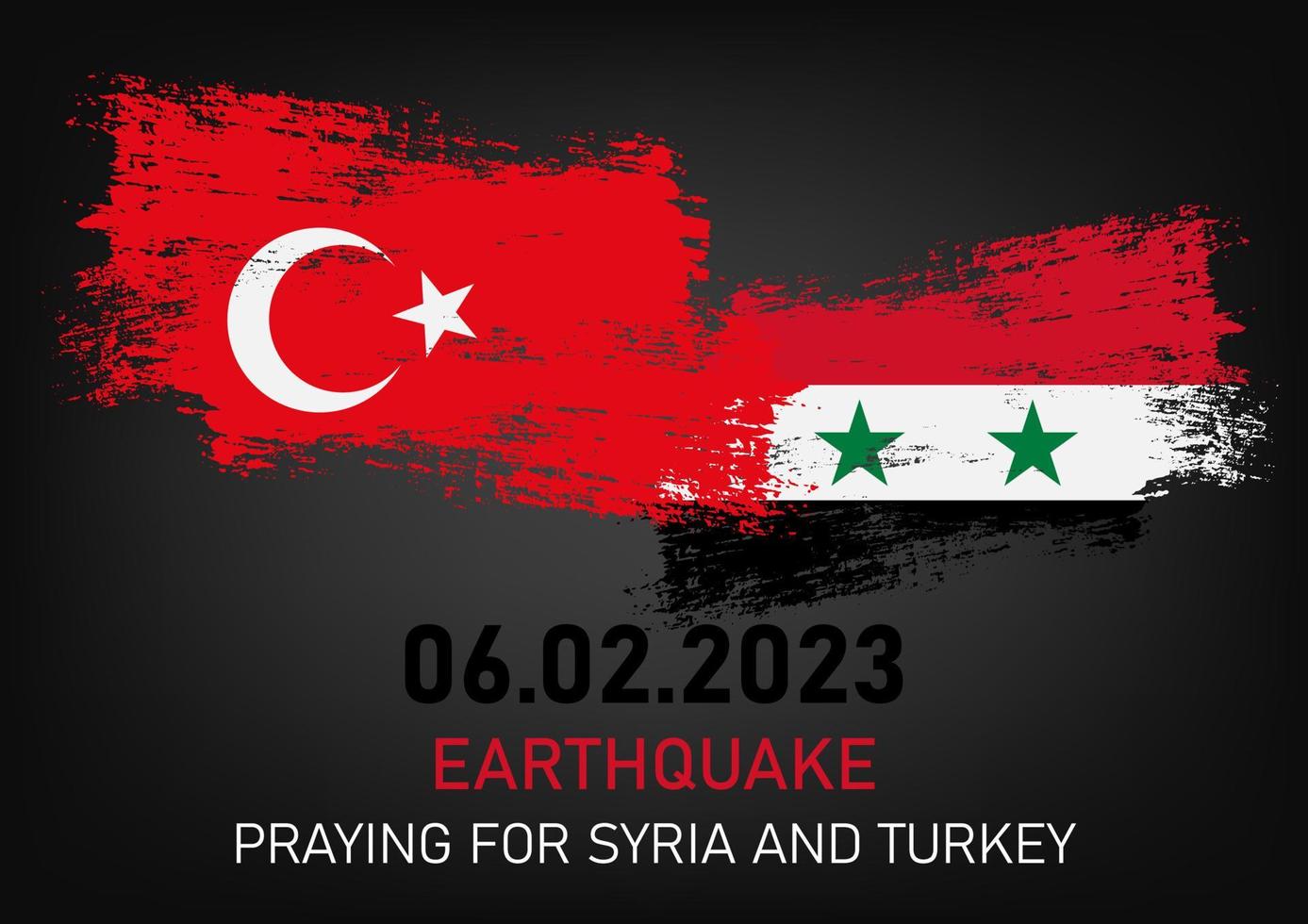 orar para Turquía y Siria. Turquía y Siria terremoto vector