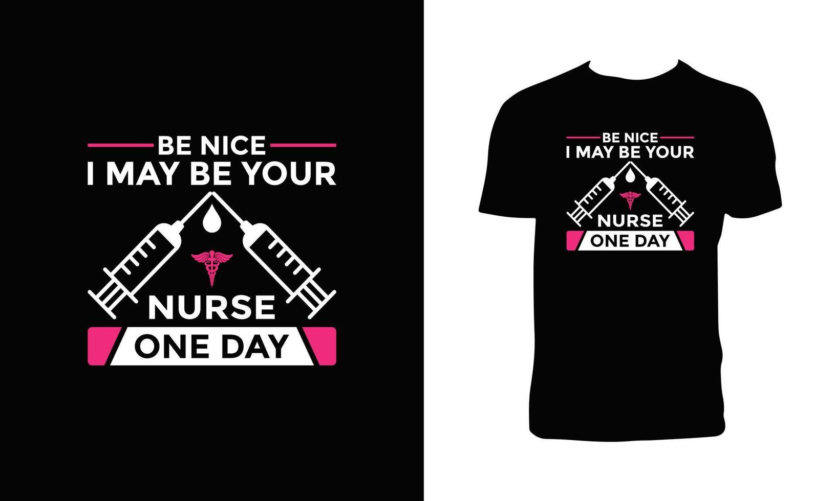 Nurse Typography Vector T Shirt Design.