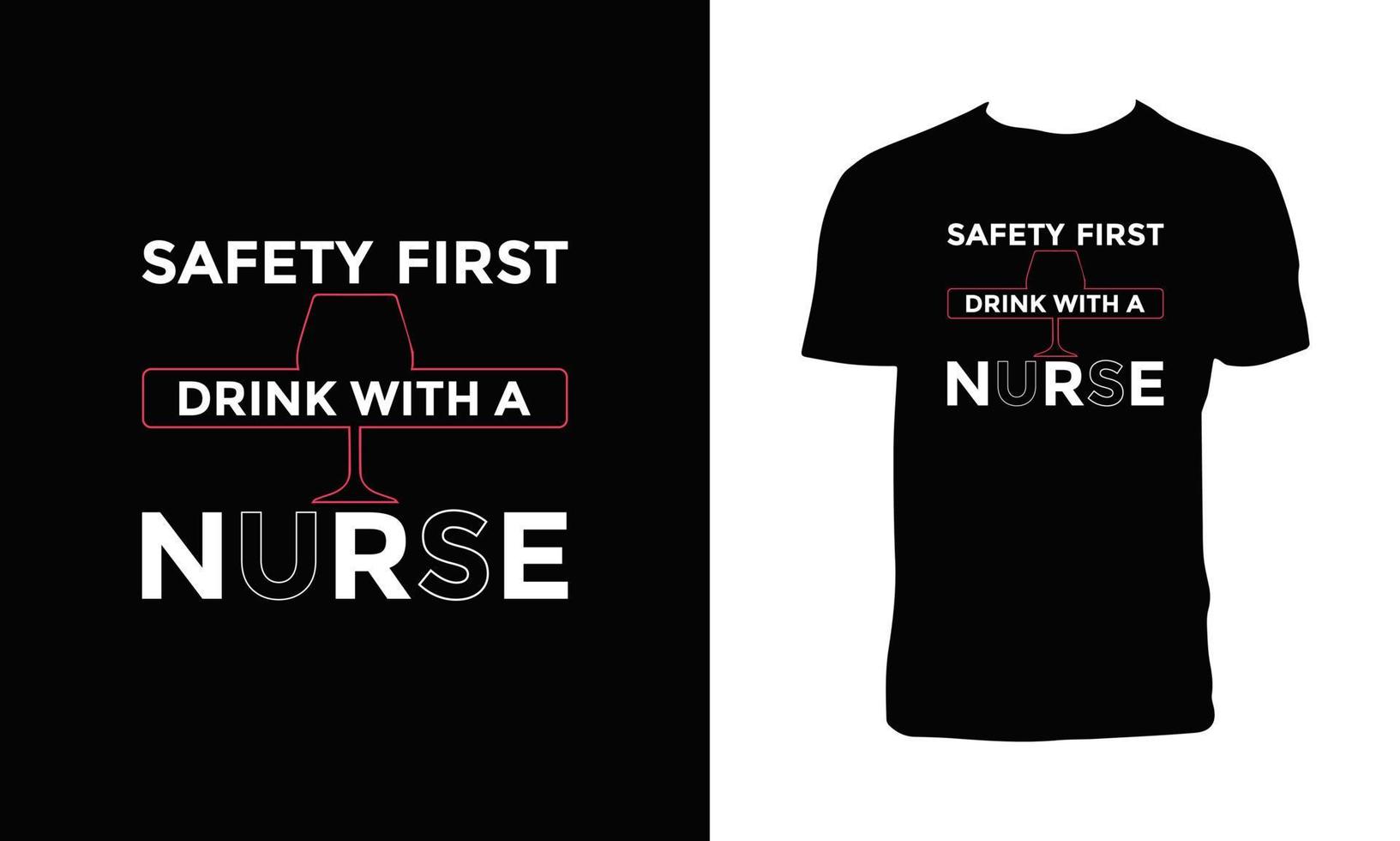 Nurse Typography Vector Tee Design.