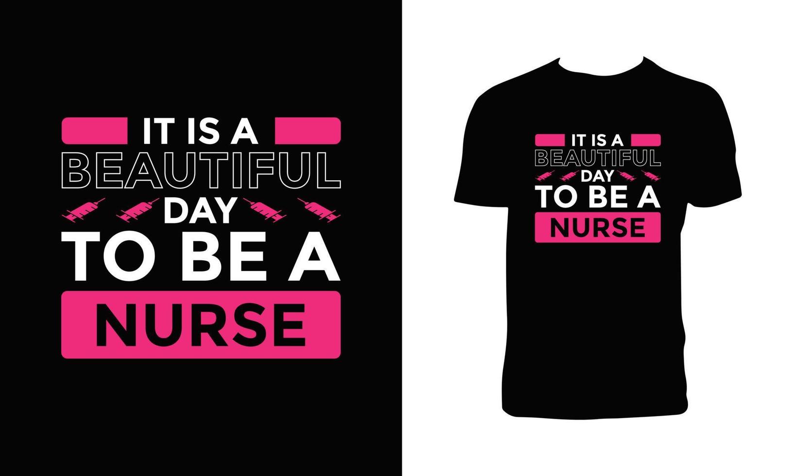 Nurse Typography Tee Design. vector