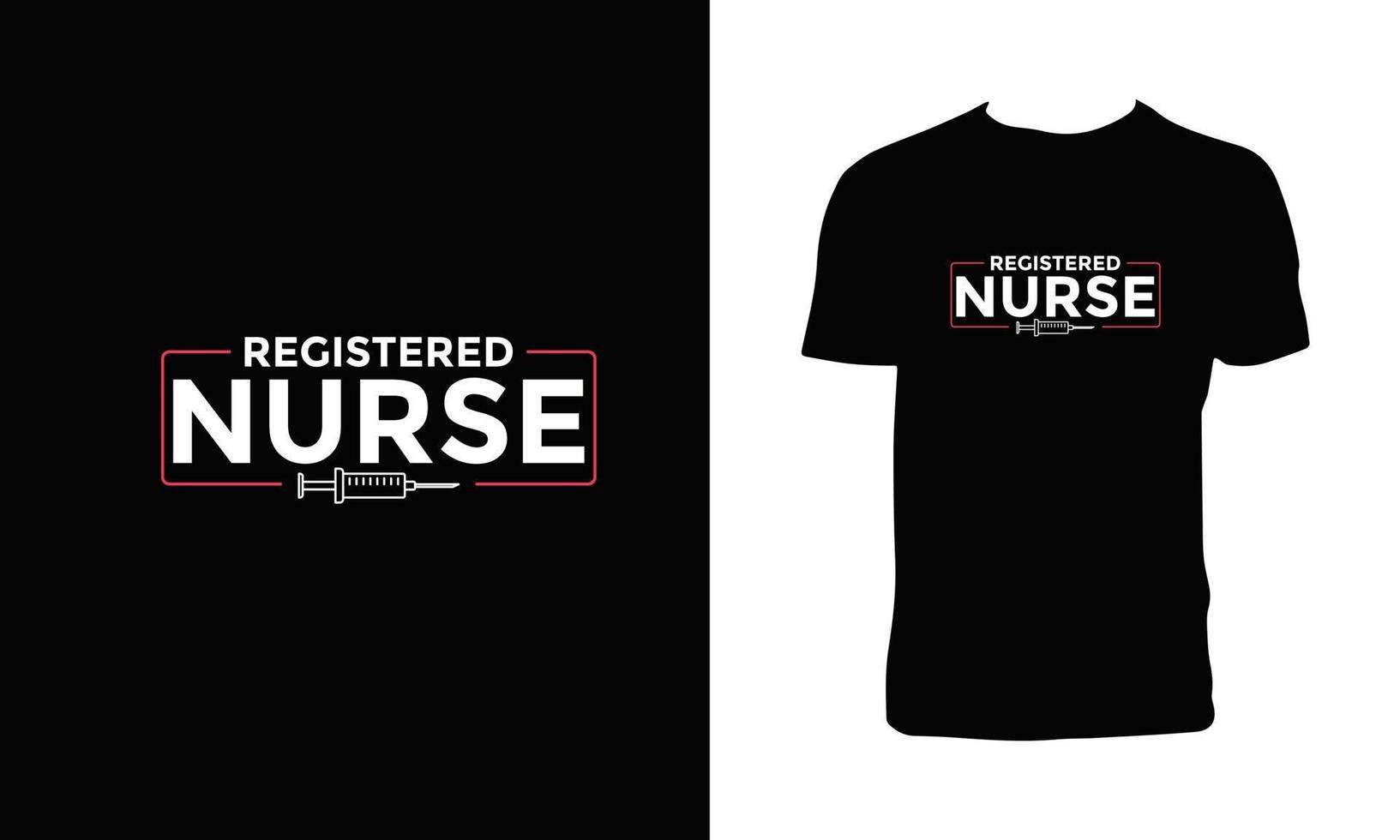 Nurse Typography Apparel Design. vector