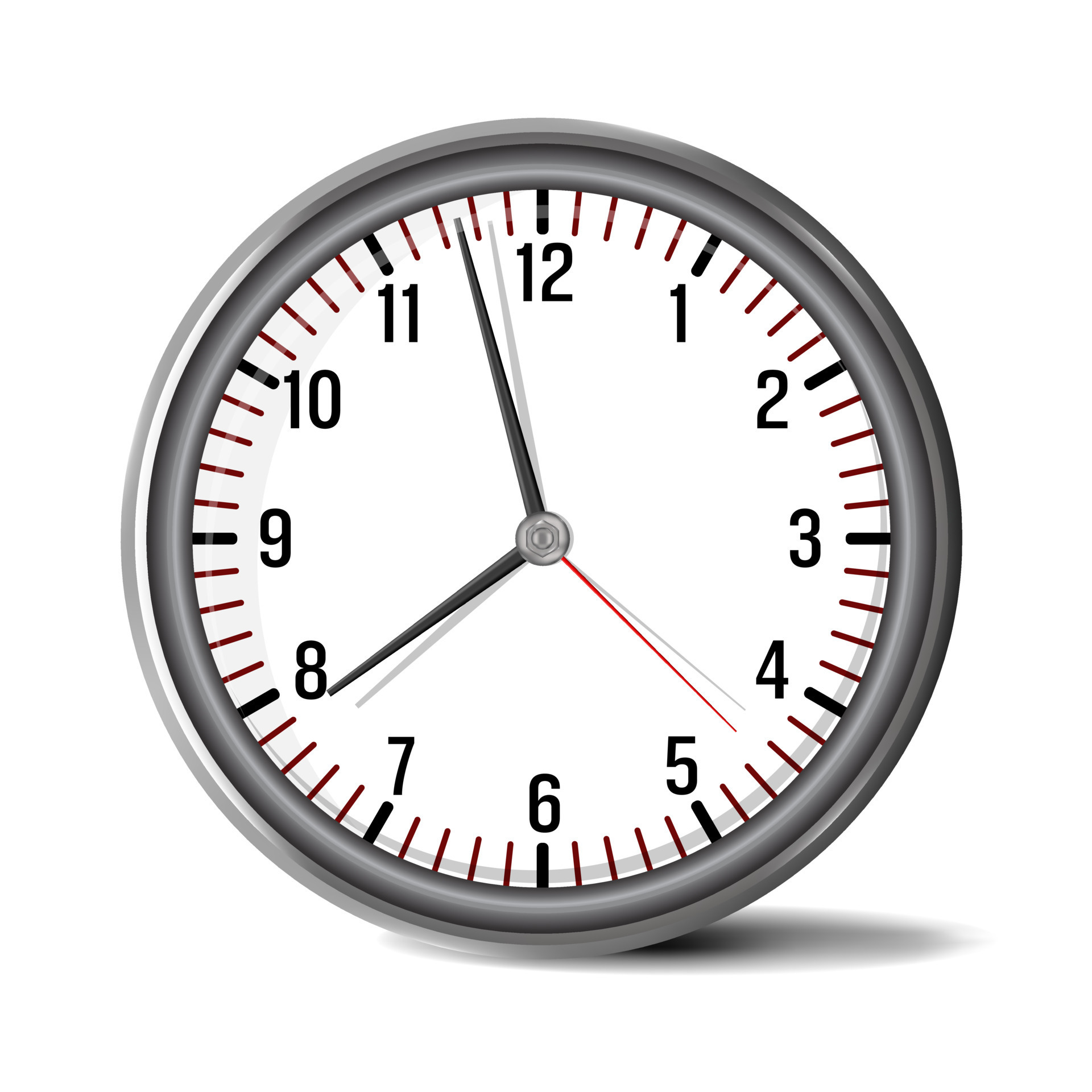 Realistic wall office and home clock. Clock mockup design for