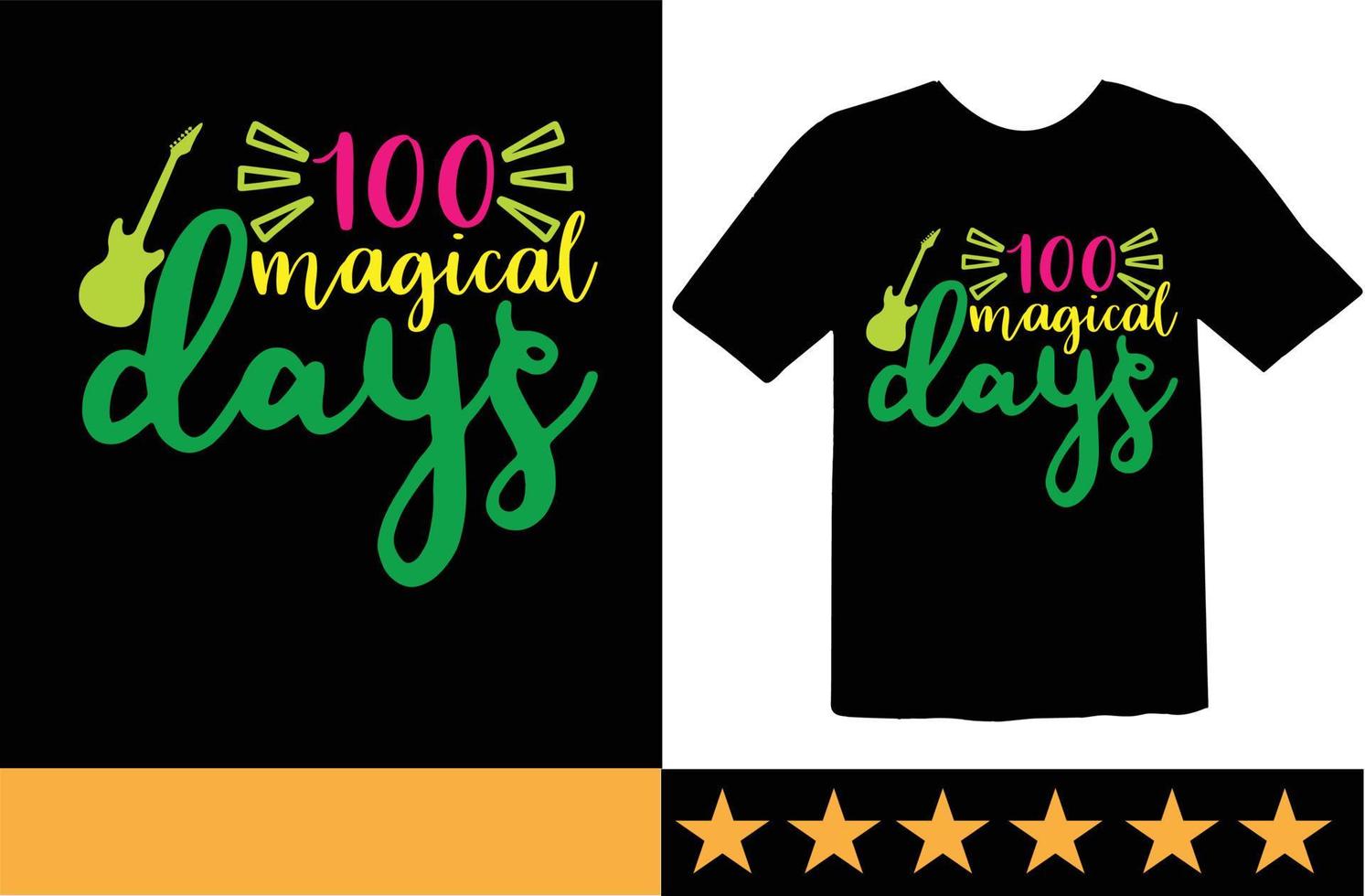 100 día de colegio svg t camisa diseño vector