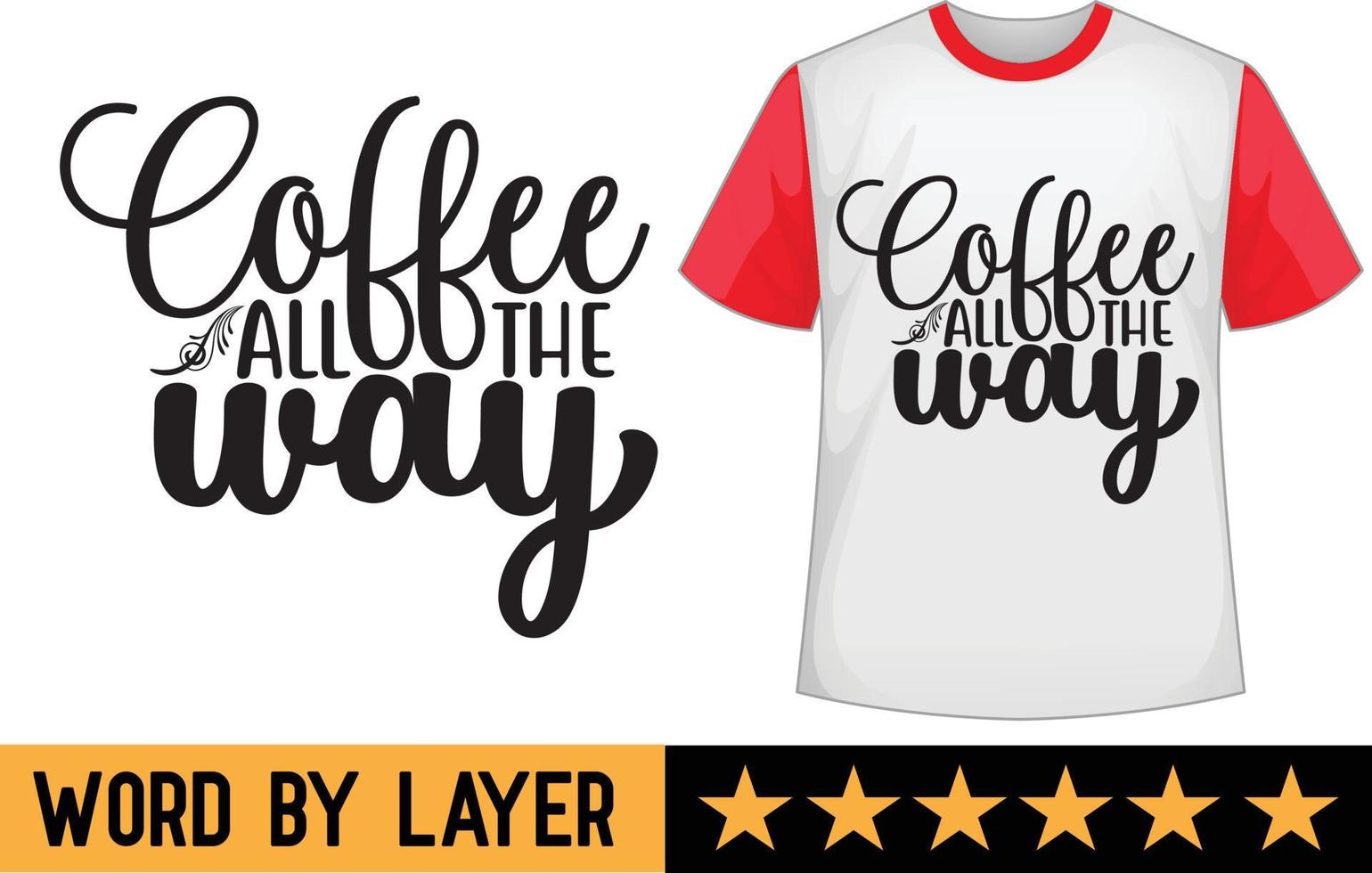 café svg t camisa diseño vector