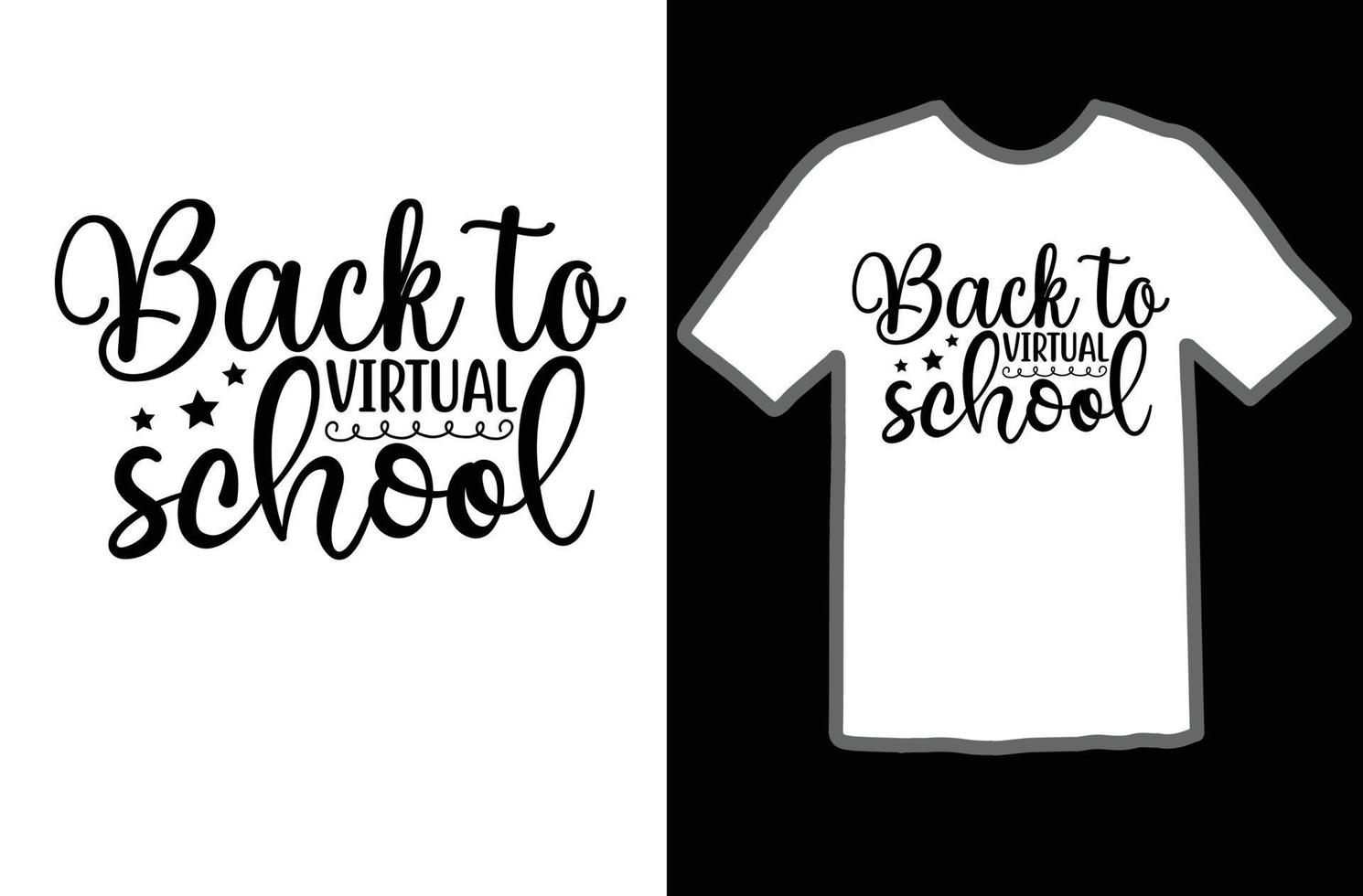 Back to virtual school svg t shirt design vector