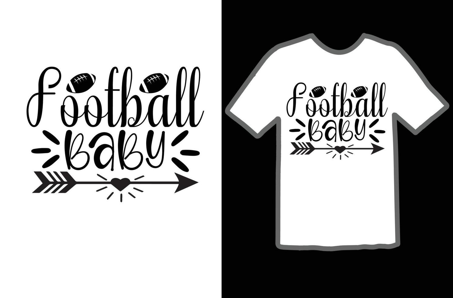 Football baby svg t shirt design vector