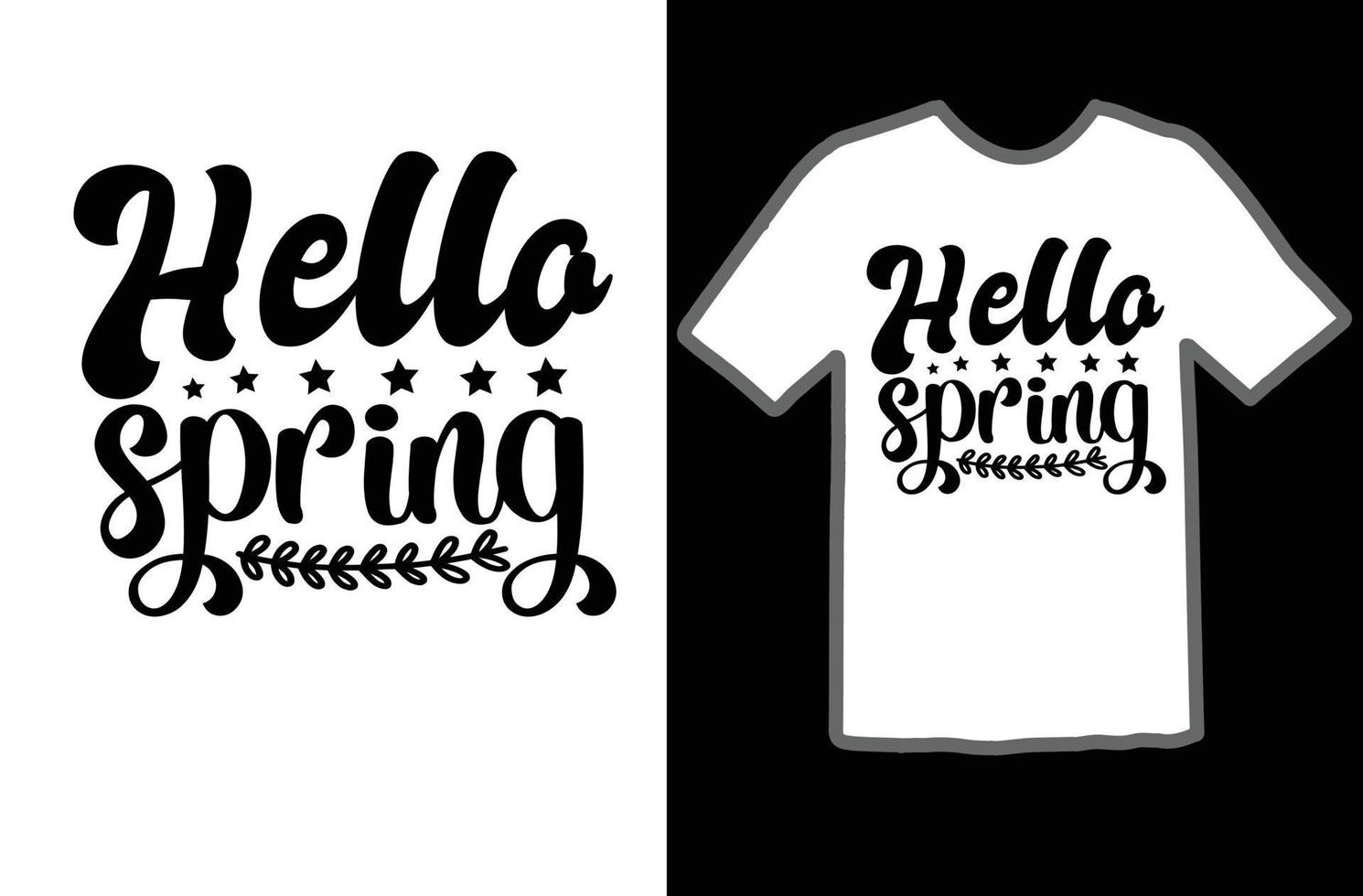 Hello spring svg t shirt design vector