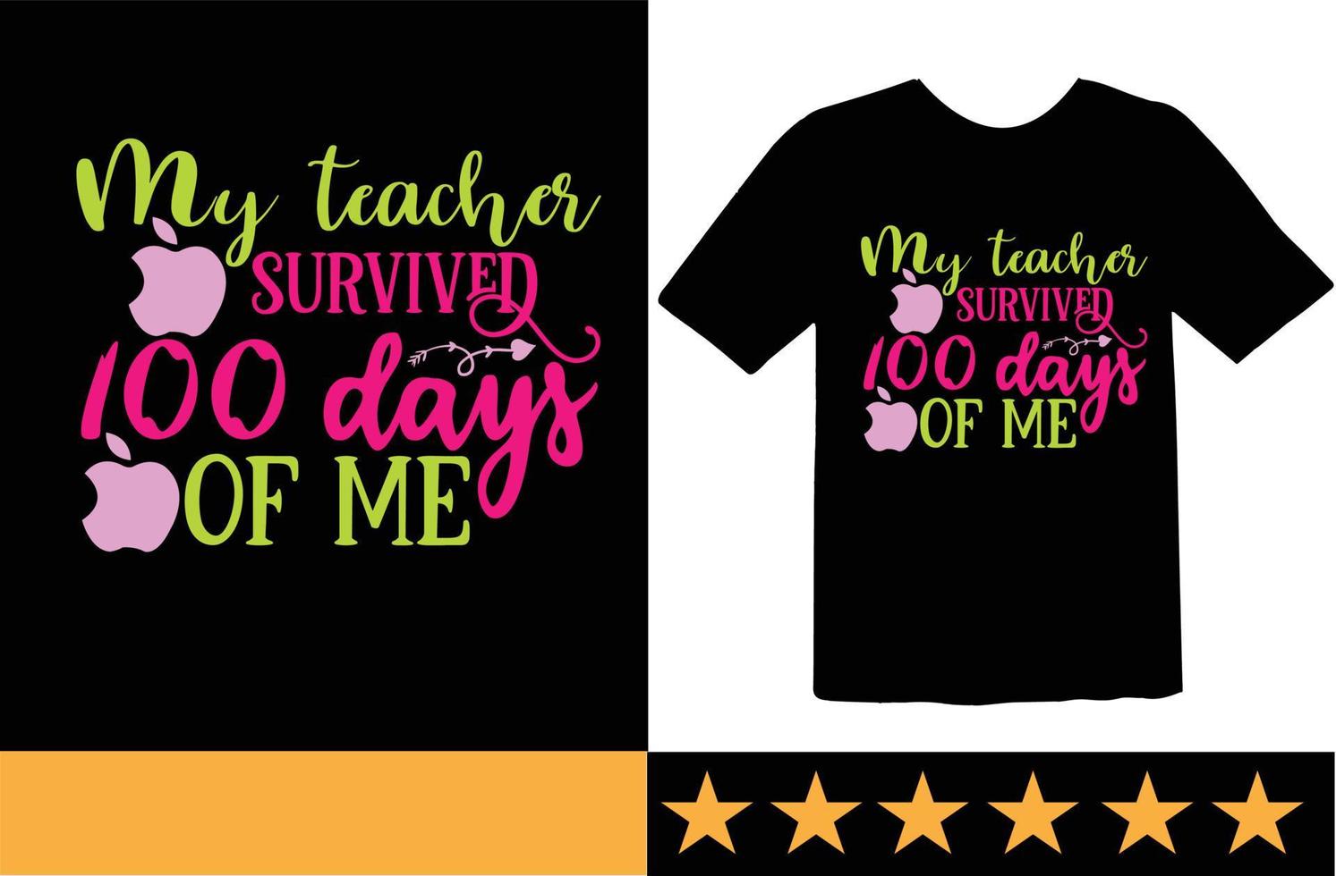 100 Day of school svg t shirt design vector