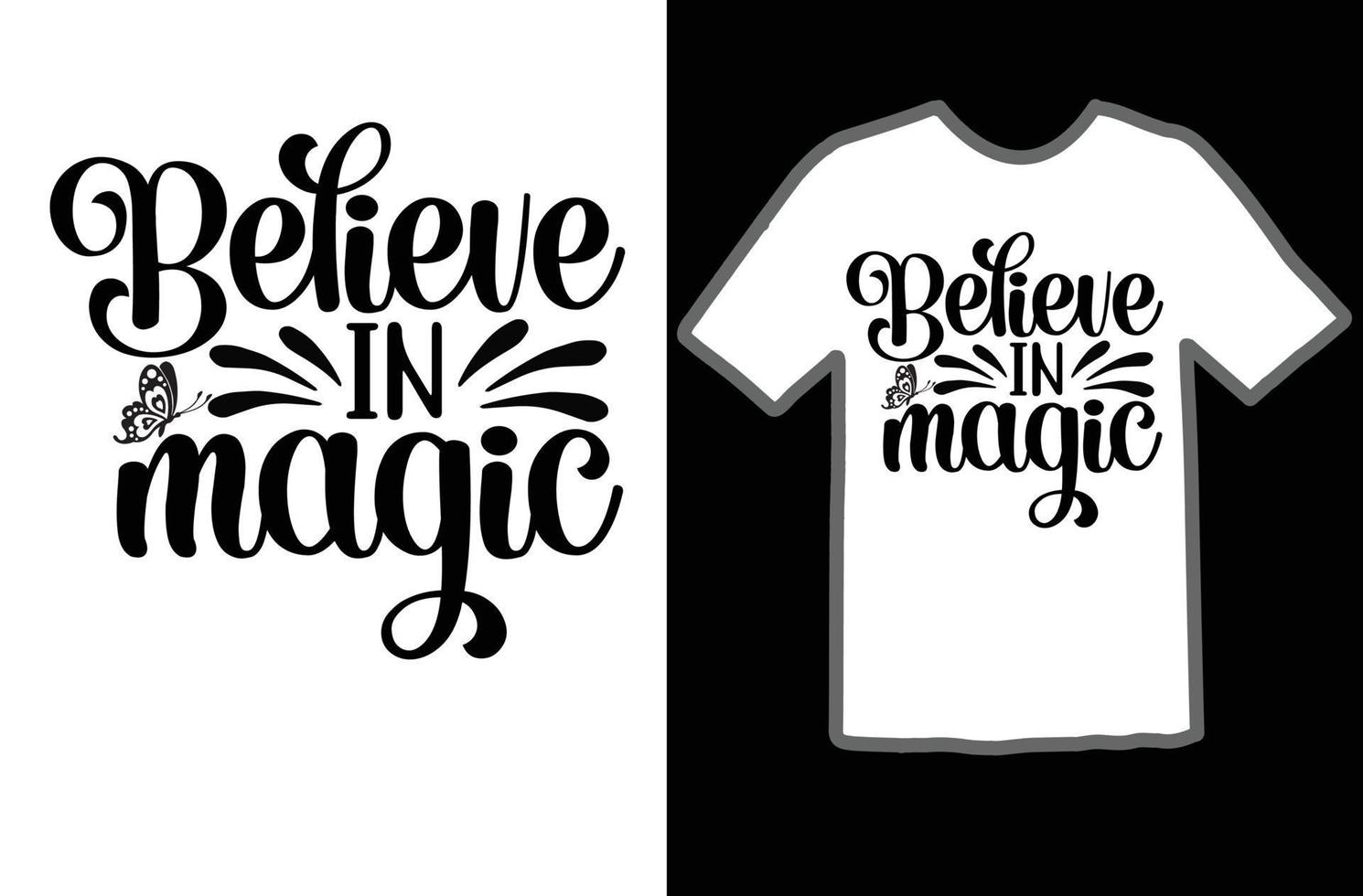 creer en magia svg t camisa diseño vector