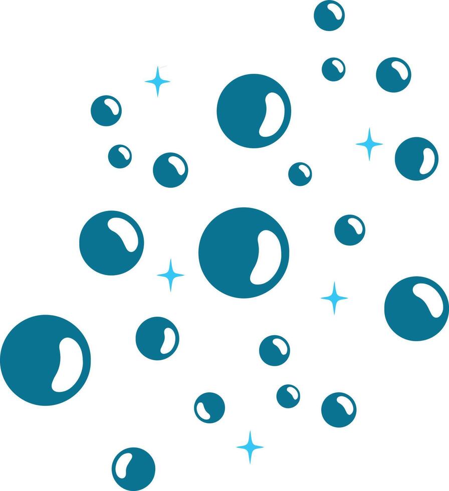 Water bubbles vector art graphics design