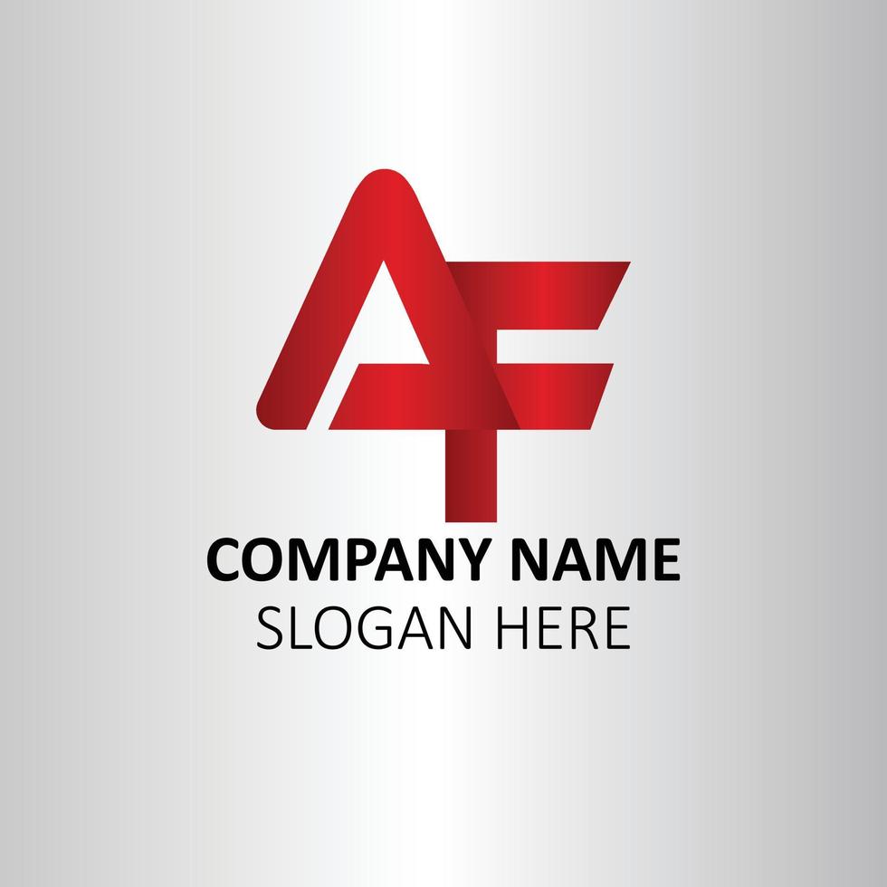 AF letter icon logo vector