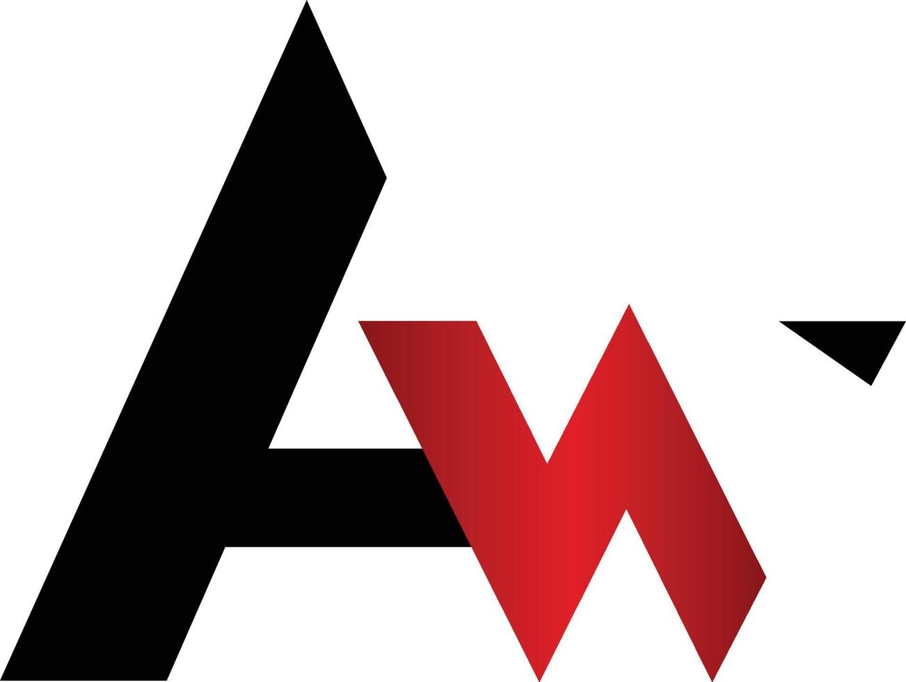 AW letter logo icon vector