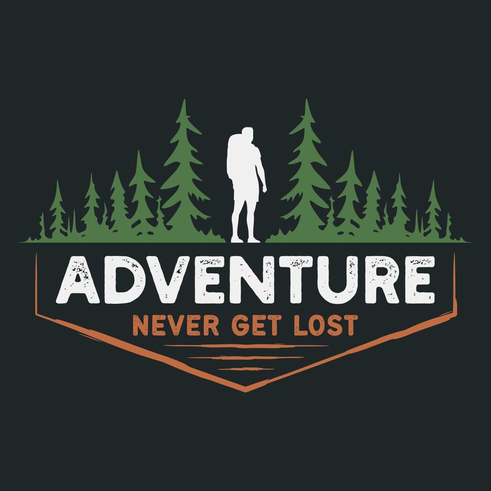 vector ilustración de aventuras Insignia para logo, camiseta, etc