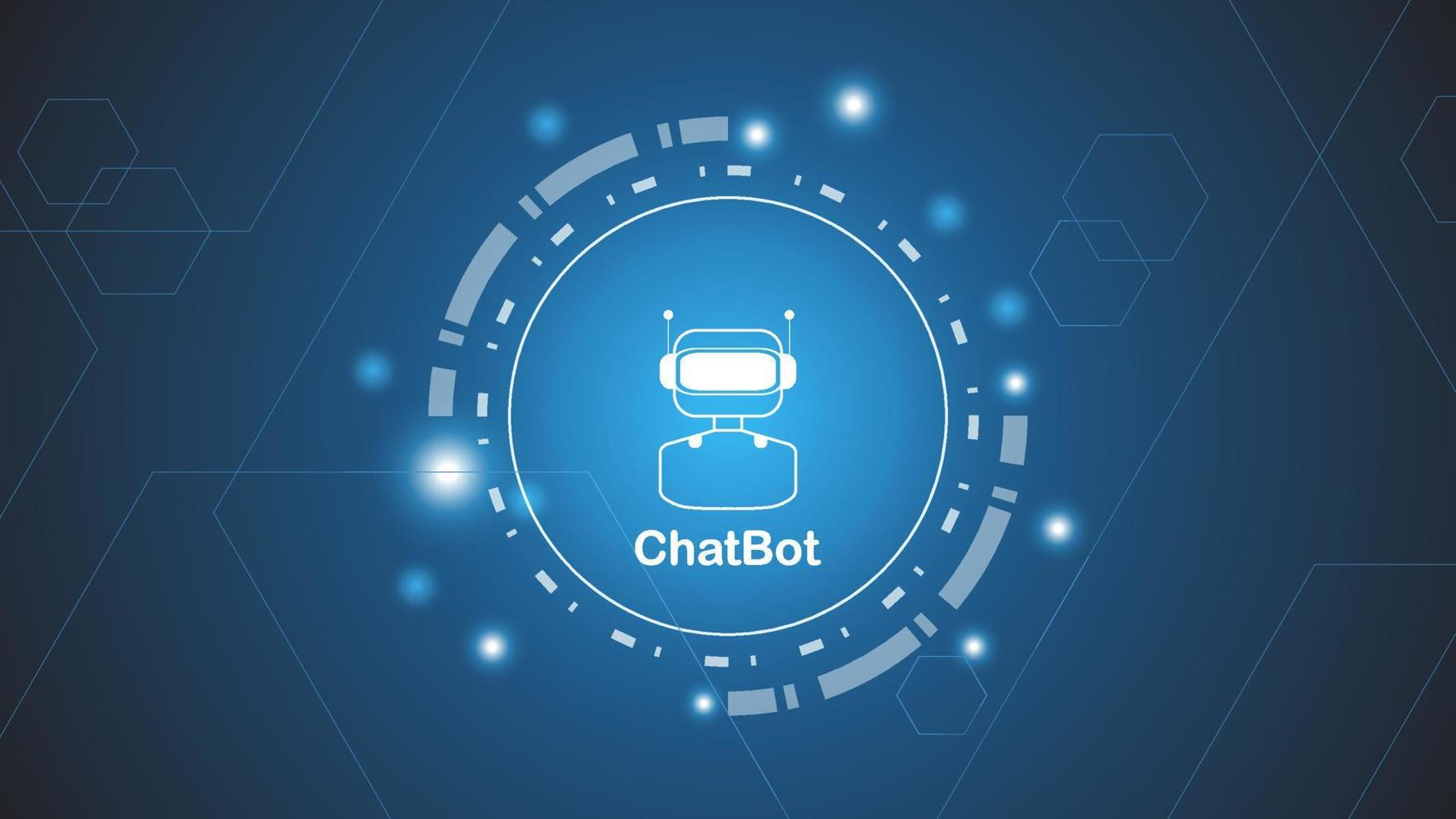 chatbot Ai artificial intelligence technology hitech concept. chatbot application smart bot, open Ai, line, technology Abstract, vector. design for chatting, web banner, background, transformation. vector